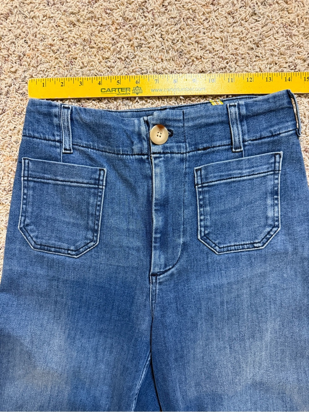 Maeve The Collette Cropped High-Rise Wide-Leg Jean Size 27 Anthropologie Stretch - Picture 7 of 15
